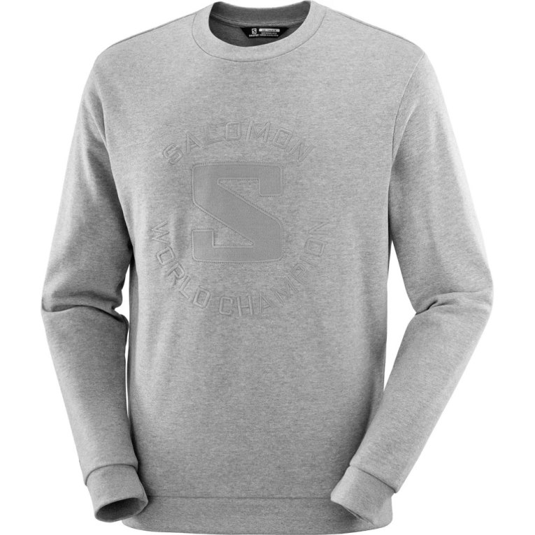 Grey Salomon Outlife Logo Summer Heather Men's Sweatshirt | PH 24631Z